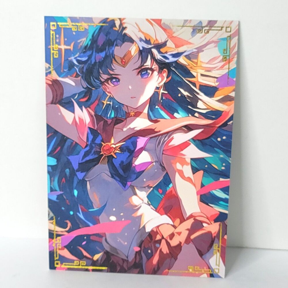 Sailor Mars Modern Double Waifu Card Anime Girl Wall Art Oversized Board A5